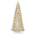 Red Co. 12.5” Light-Up Decorative Tabletop Christmas Tree Holiday Figurine with LED Lights, Gold