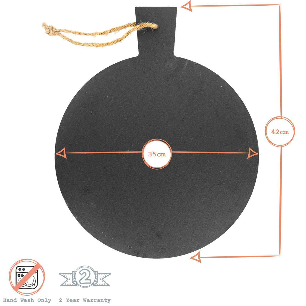 35cm Round Slate Serving Board