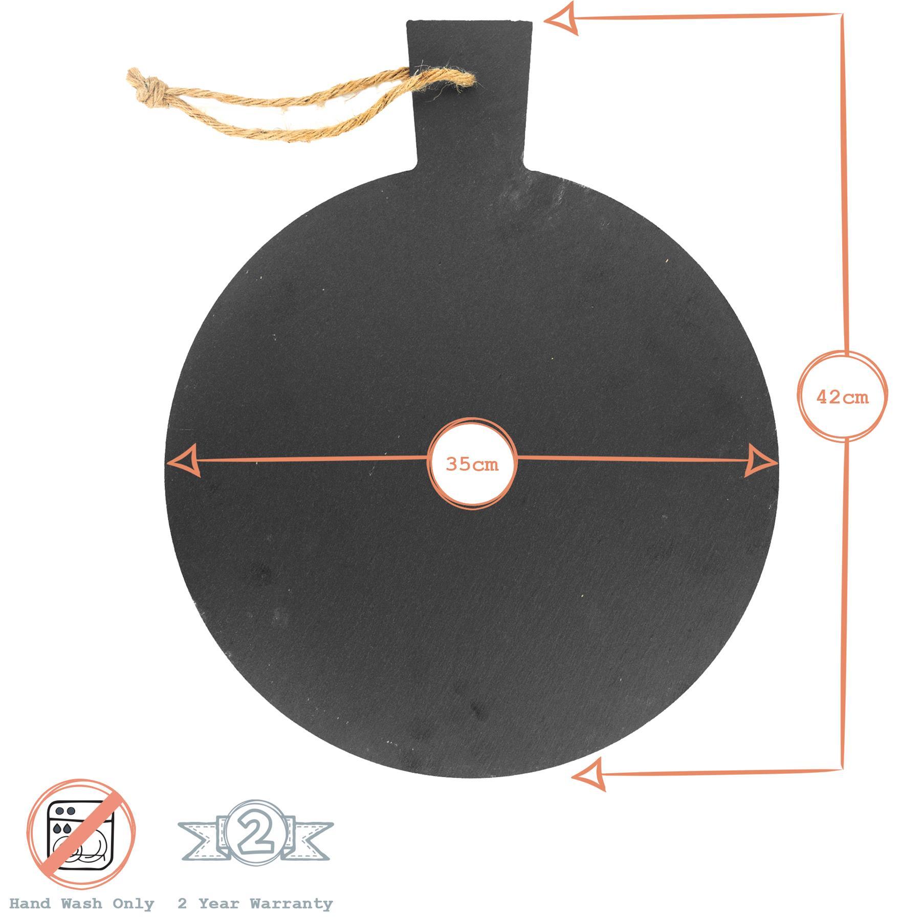 35cm Round Slate Serving Board