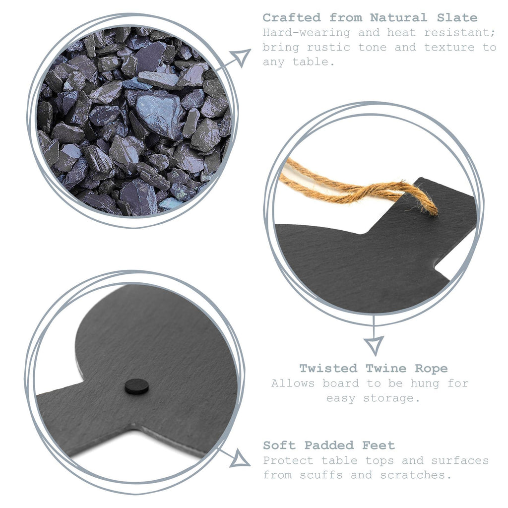 35cm Round Slate Serving Board