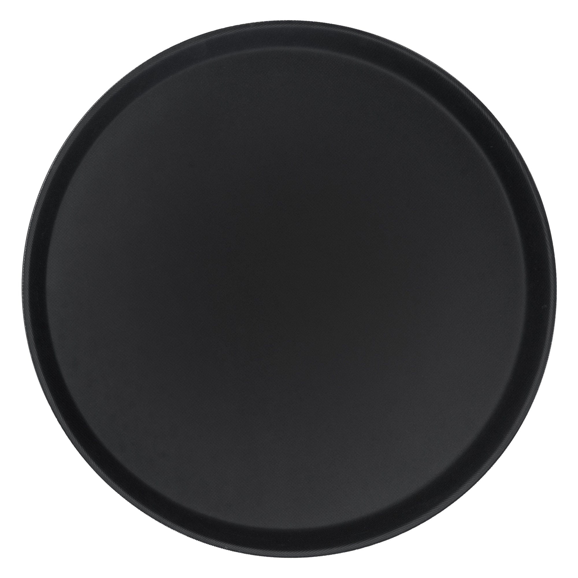 40.5cm Black Round Plastic Non-Slip Serving Tray