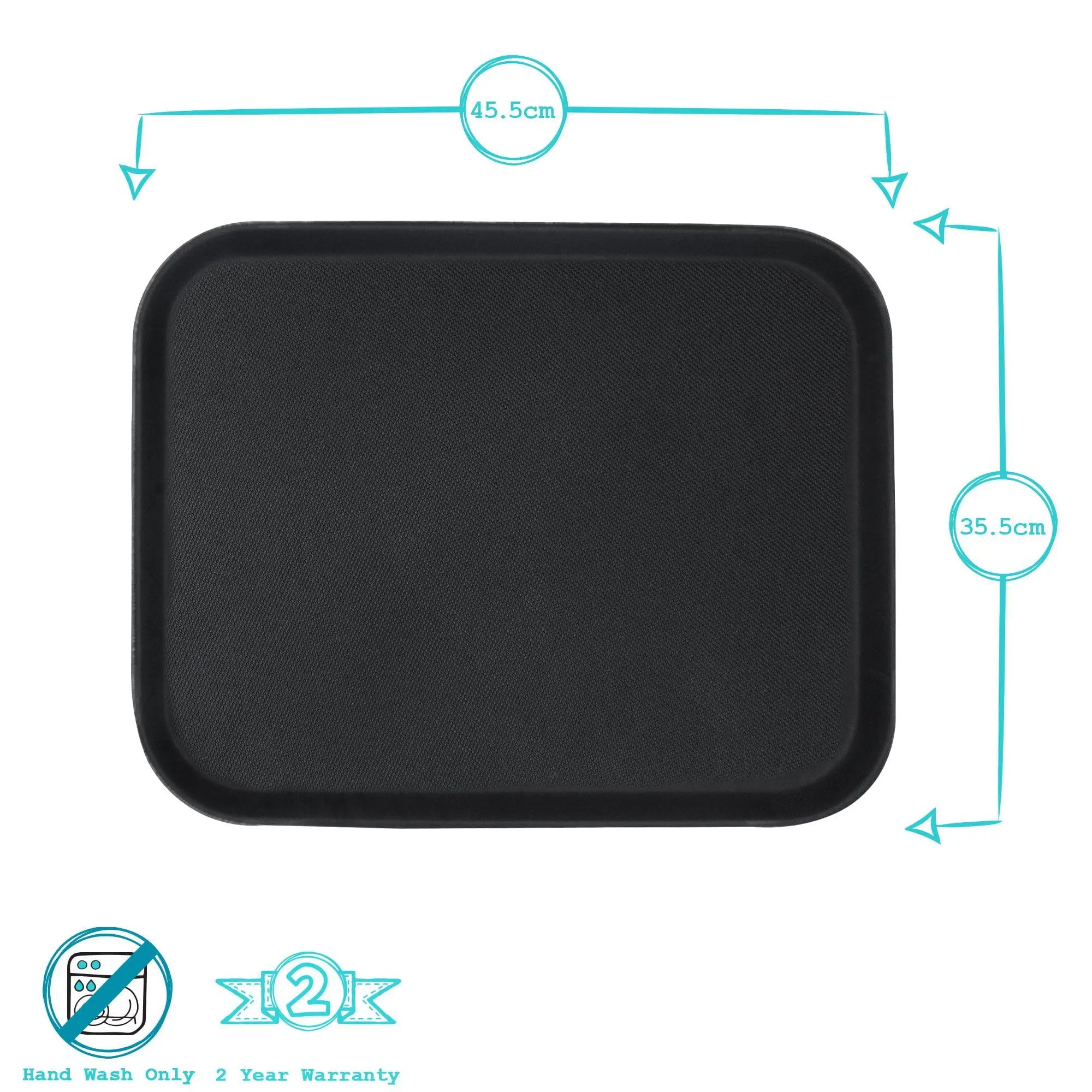 45.5cm x 35.5cm Rectangular Non-Slip Serving Tray