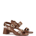 LARROUDE | Milan Sandal In Caramel Leather