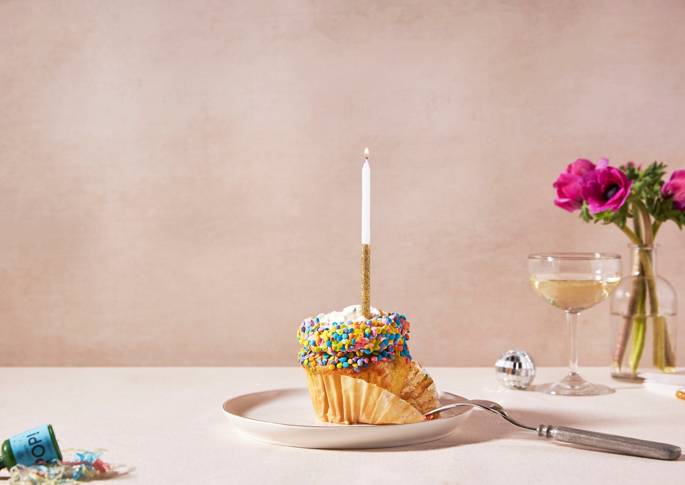Glitter Dipped Celebration Candle, Set of 16