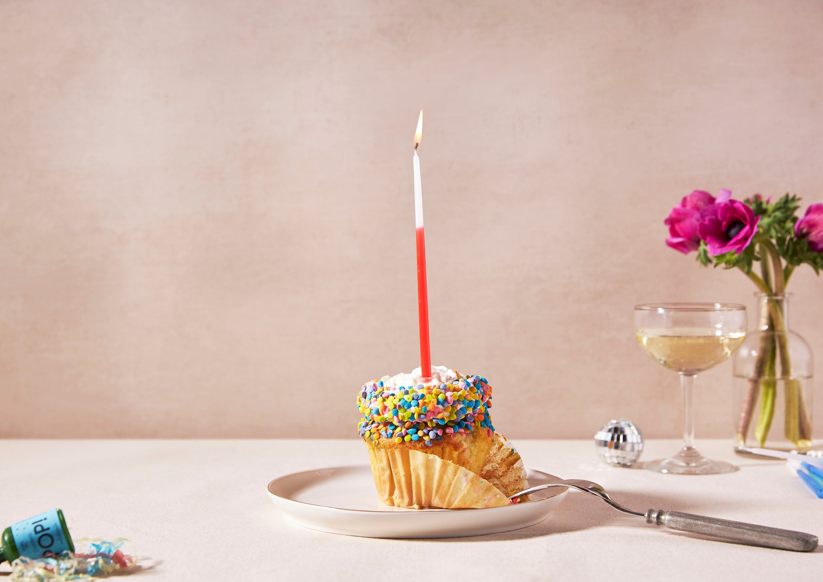 Glitter Dipped Celebration Candle, Set of 16