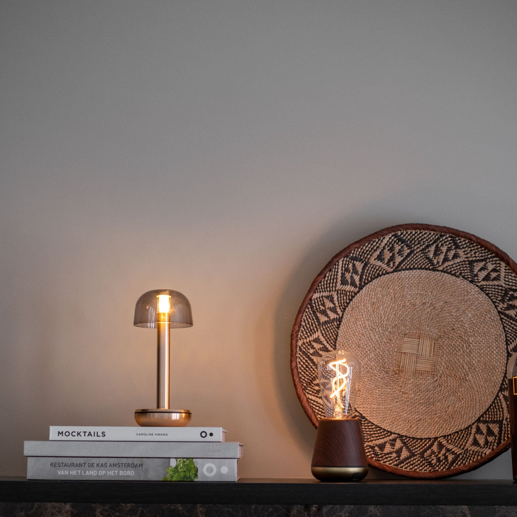 Humble Two Smoked Gold Table Light
