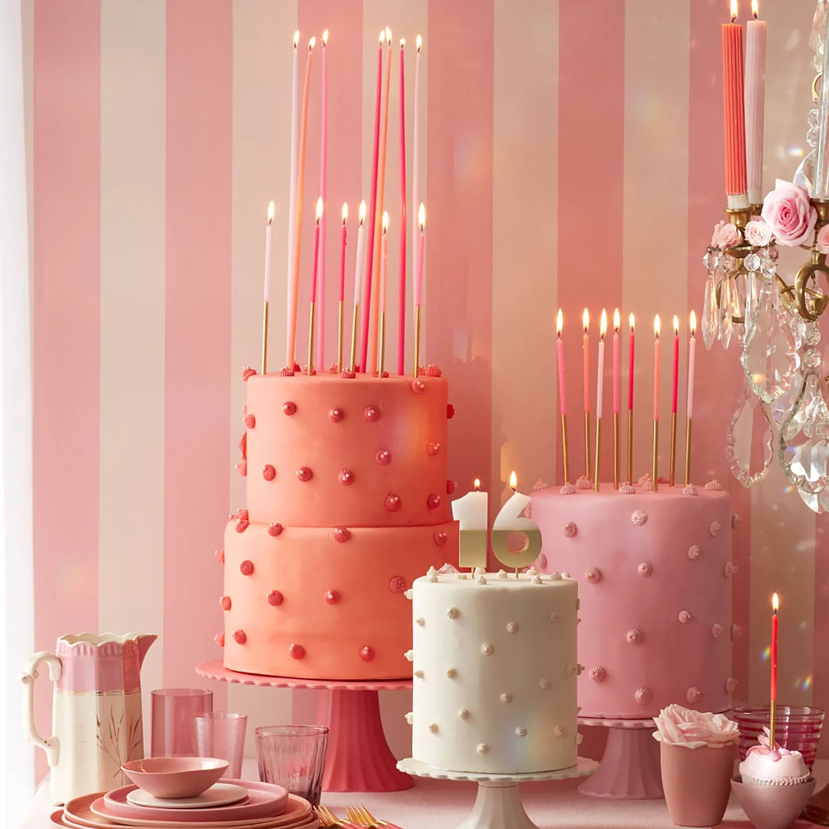 Gold Dipped Number Candles