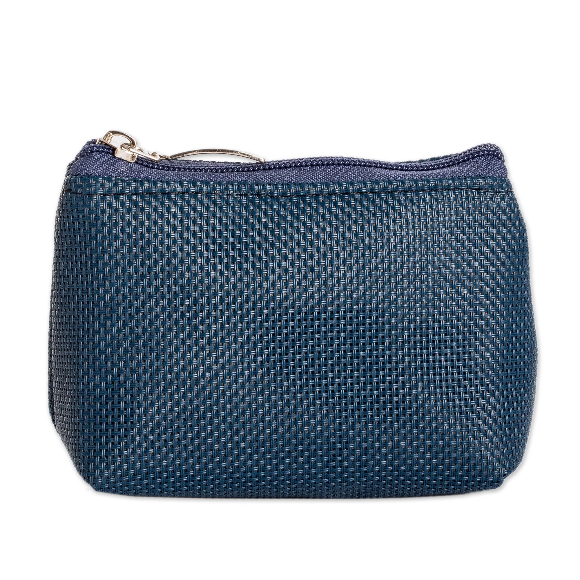 Handcrafted Zippered Cyan Blue Coin Purse from Costa Rica - Cyan Occasion