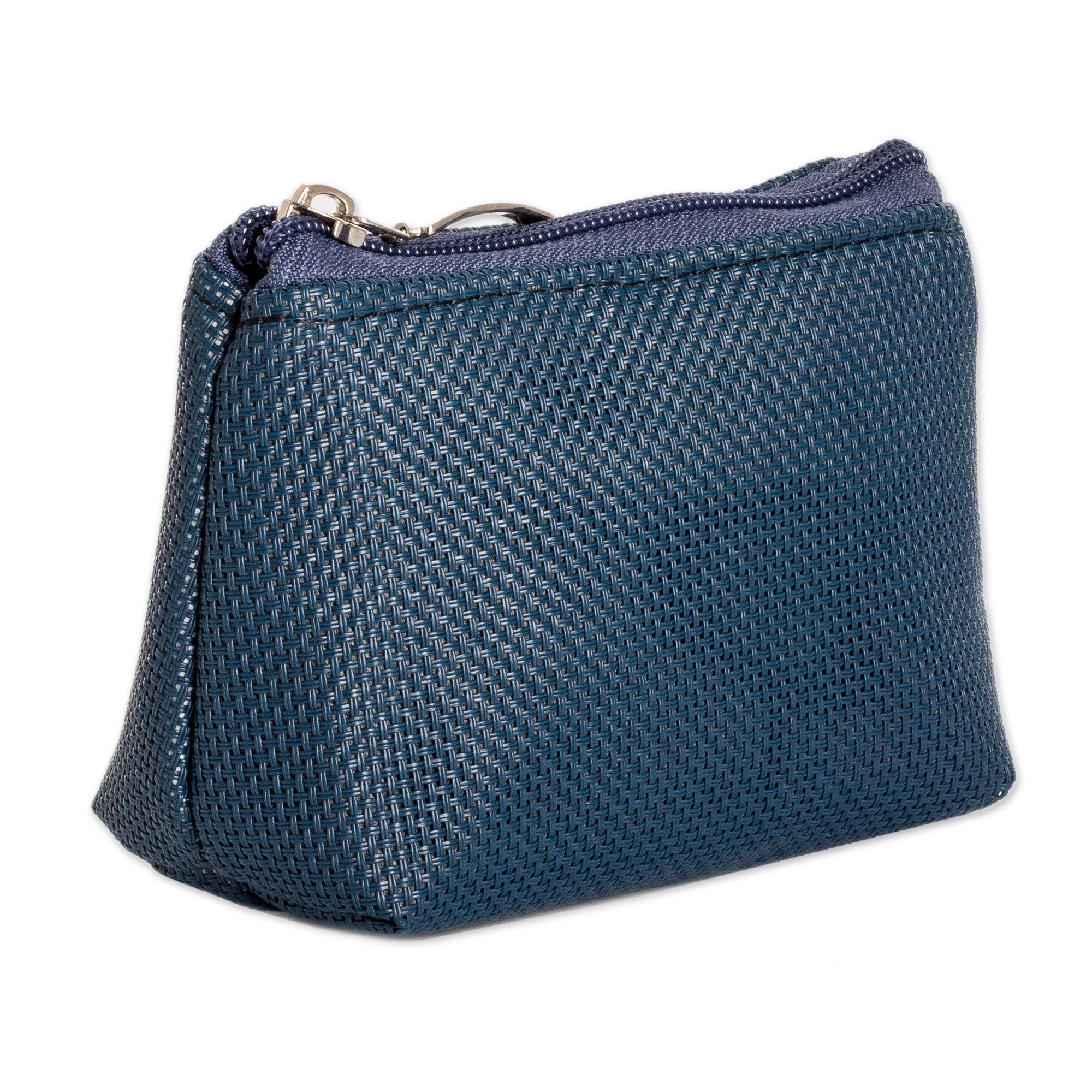 Handcrafted Zippered Cyan Blue Coin Purse from Costa Rica - Cyan Occasion