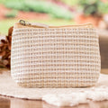 Costa Rican-Made Ecru Beige Coin Purse with Zipper Closure - Ecru Occasion