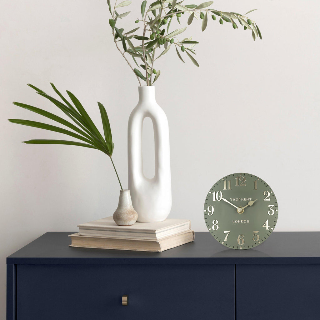 Arabic Mantel Clock | Lichen Green | 6''